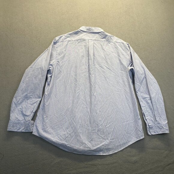 Ralph Lauren Dress Shirt Mens Size XXLarge Blue Striped Long Sleeve Button Up - Picture 2 of 9